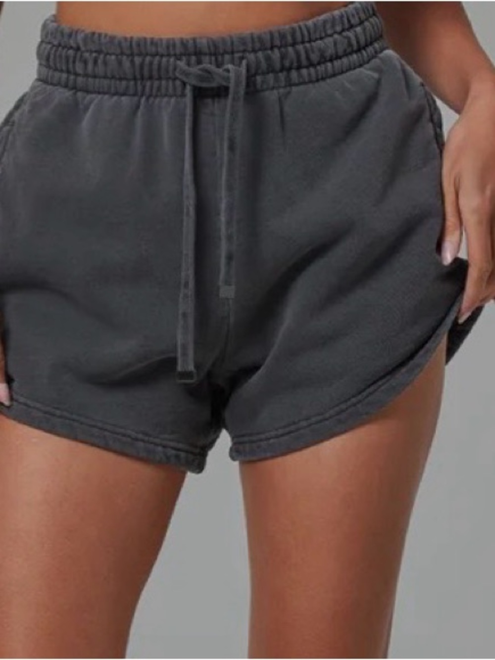 TALENTLESS WOMENS HEAVYWEIGHT CLASSIC SHORTS - STEEL GREY